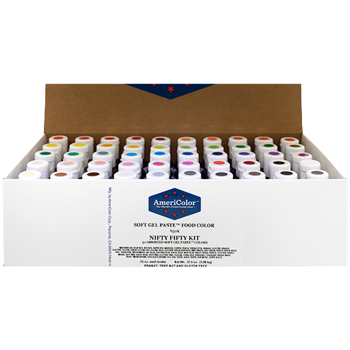 75 oz Soft Gel Paste 50 Color Nifty Fifty Kit – AmeriColor Corp.